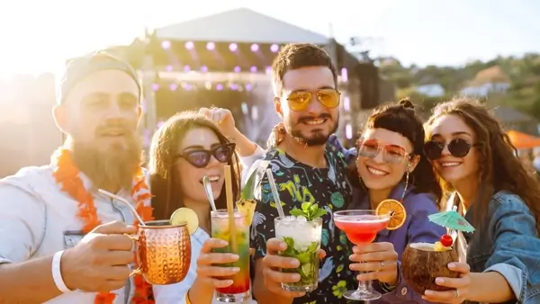 Festival-Besucher bei Open Air